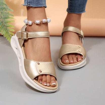 Damen Komfortable Sandalen mit gepolstertem Fußbett und verstellbarem Riemendesign Stalluxe