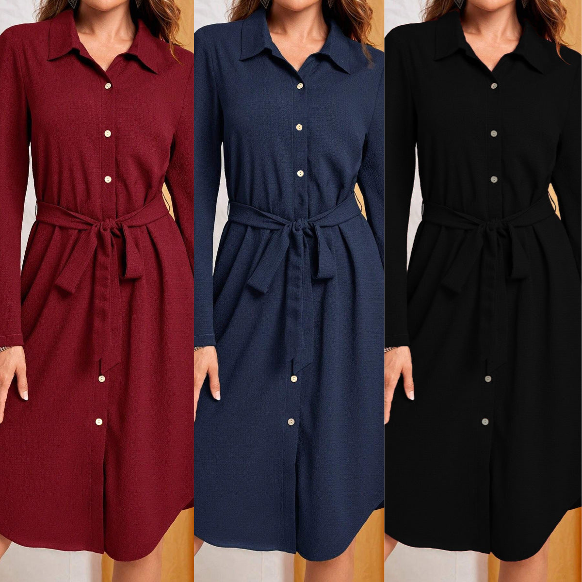 Damen Hemdblusenkleid Stalluxe