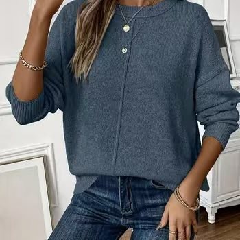 Damen Bequemer und stilvoller Oversized Pullover mit langen Ärmeln Stalluxe