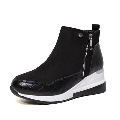 Damen modische Stiefeletten mit seitlichem Reißverschluss und gepolstertem Fußbett Stalluxe