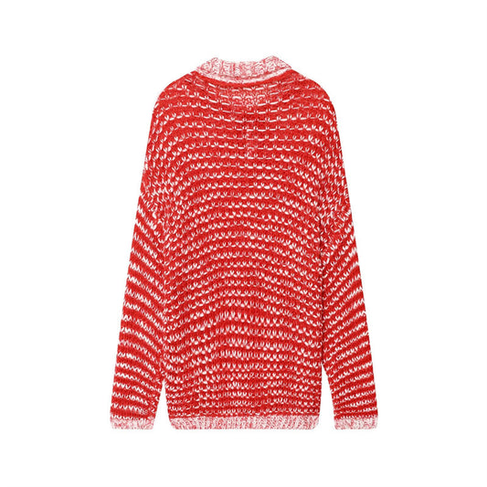 Damen lässiger Strickpullover mit modischem Kragen und Rüschendetail Stalluxe