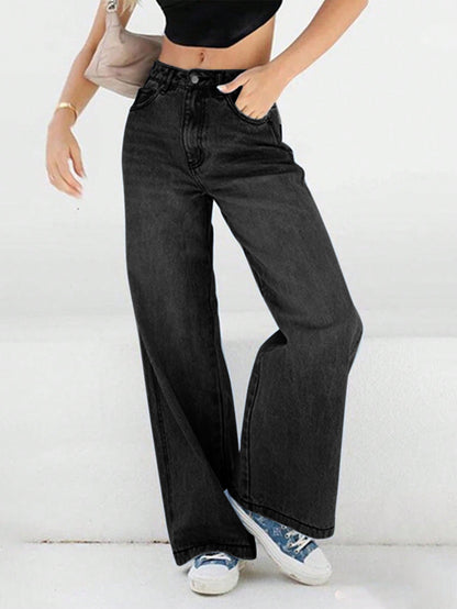 Damen Weit geschnittene Jeanshose im Vintage-Stil Stalluxe