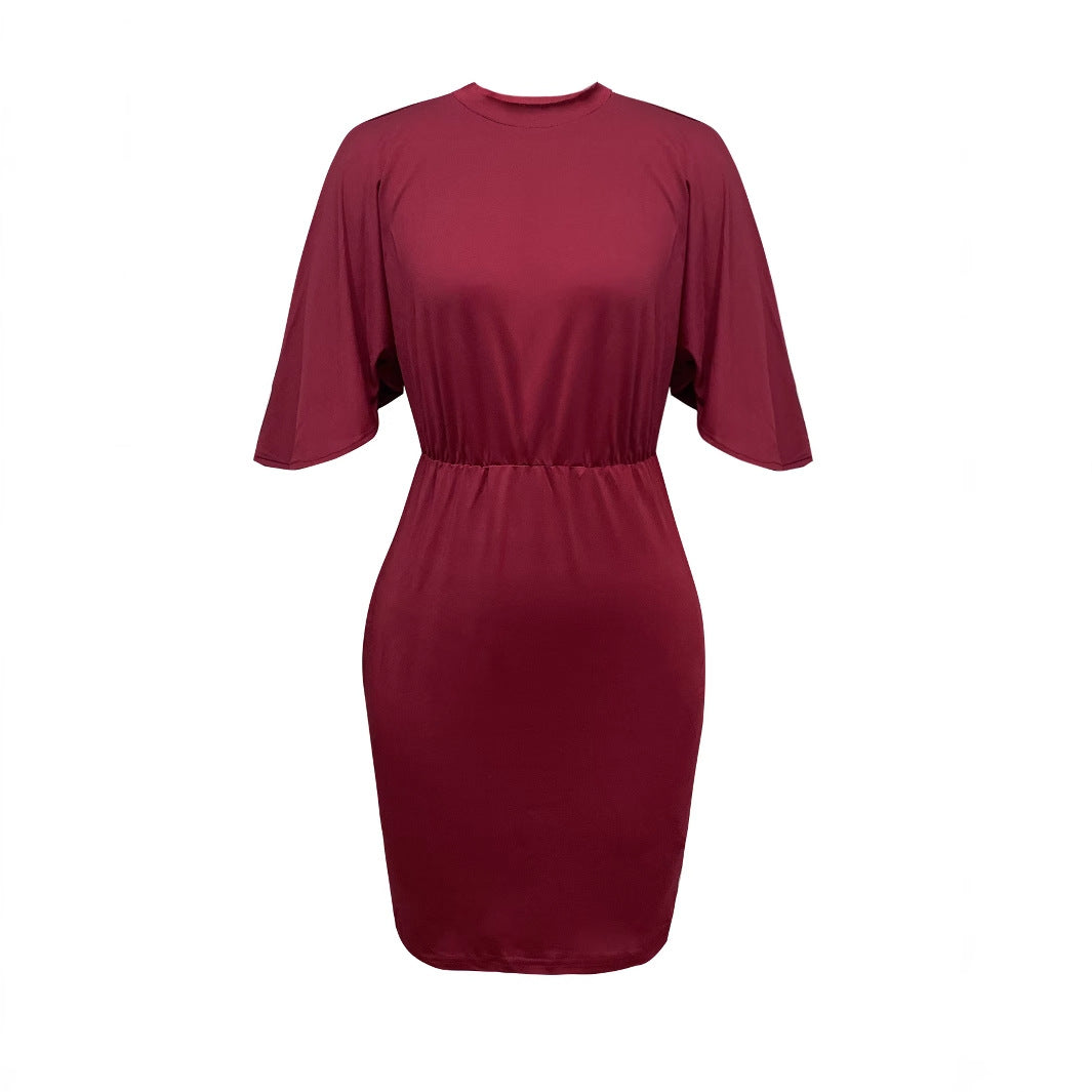 Damen Bodycon Kleid mit innovativem Schnitt und schwingenden Ärmeln Stalluxe