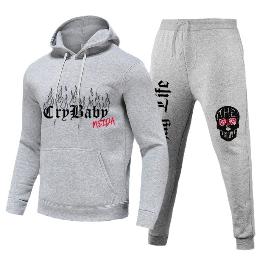 Damen Sportliches Hoodie und Jogginghose Set mit kreativem Aufdruck Stalluxe