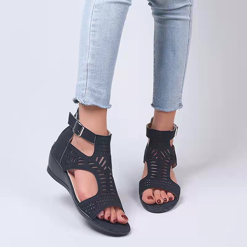 Damen Absatzsandalen mit atmungsaktiven Einsätzen Stalluxe