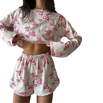 Damen Freizeitanzug mit grafischem Print und lässigem Schnitt Stalluxe