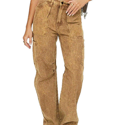 Damen Cargo-Jeans im lässigen Schnitt mit praktischen Seitentaschen Stalluxe