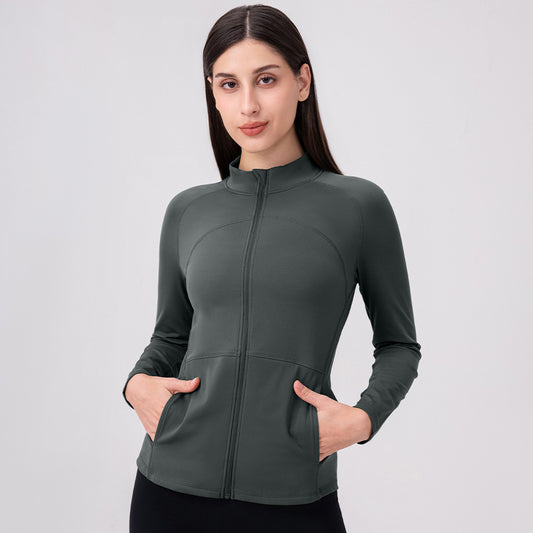 Damen Funktionelle Trainingsjacke mit hohem Kragen und Taschen Stalluxe