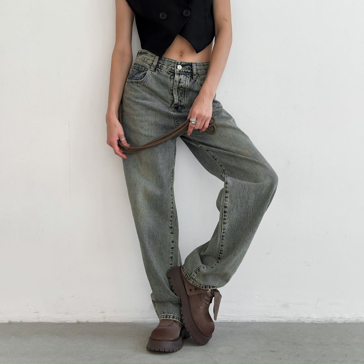 Damen Relaxed Fit Jeans mit lässigem Schnitt und hochwertigen Materialien Stalluxe