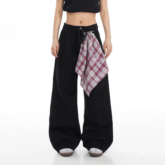 Damen Baggy Denim-Hose mit praktischem Tuch-Detail Stalluxe