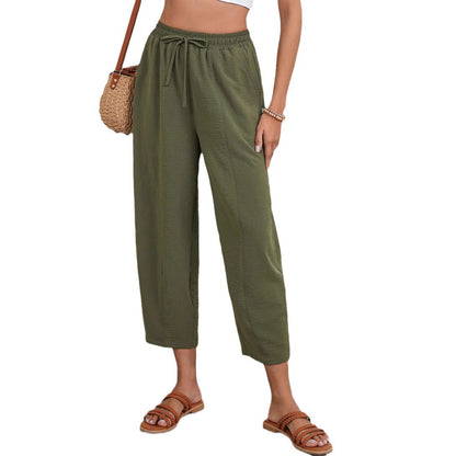 Damen Bequeme und luftige Freizeithose mit elastischem Bund und Seitentaschen Stalluxe