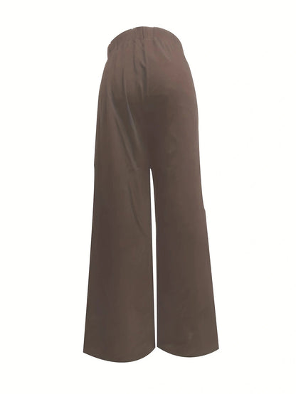 Damen weite Sommerhose mit elastischem Bund und praktischem Kordelzug Stalluxe