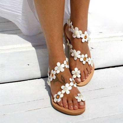 Damen Florale Riemensandalen mit transparentem Design und komfortablem Fußbett Stalluxe