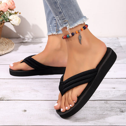 Damen Komfortable Zehentrenner-Sandalen mit eleganten Riemen und robustem Fußbett Stalluxe