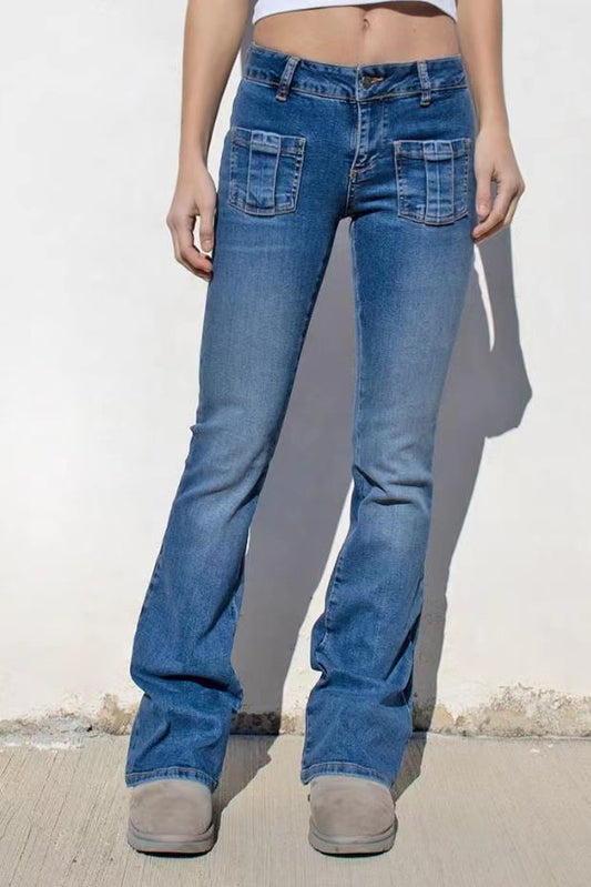 Damen Bootcut Jeans mit praktischen Taschen Stalluxe