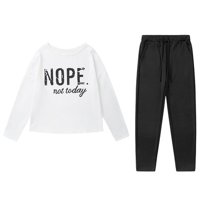 Damen Lässiges Freizeit-Set mit lässigem Langarmshirt und komfortabler Jogginghose Stalluxe
