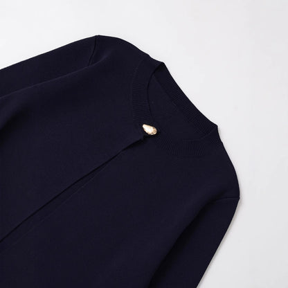 Damen modische Strickjacke mit dekorativem Knopf und elegantem Schnitt Stalluxe