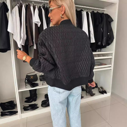 Damen lässige gestepptes Bomberjacke Stalluxe