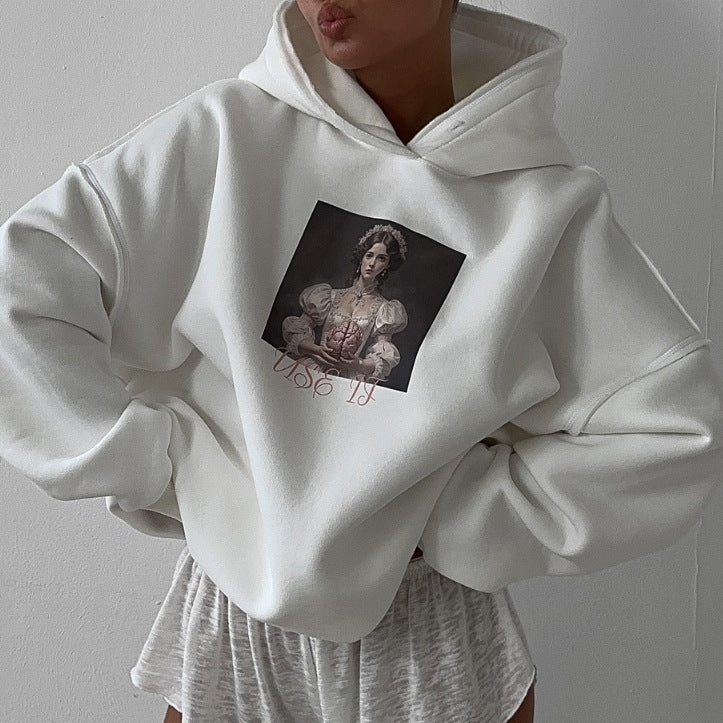 Damen Kapuzenpullover mit exklusivem Grafikdesign Stalluxe