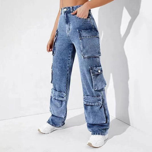 Damen Cargo-Jeans im Vintage-Stil Stalluxe