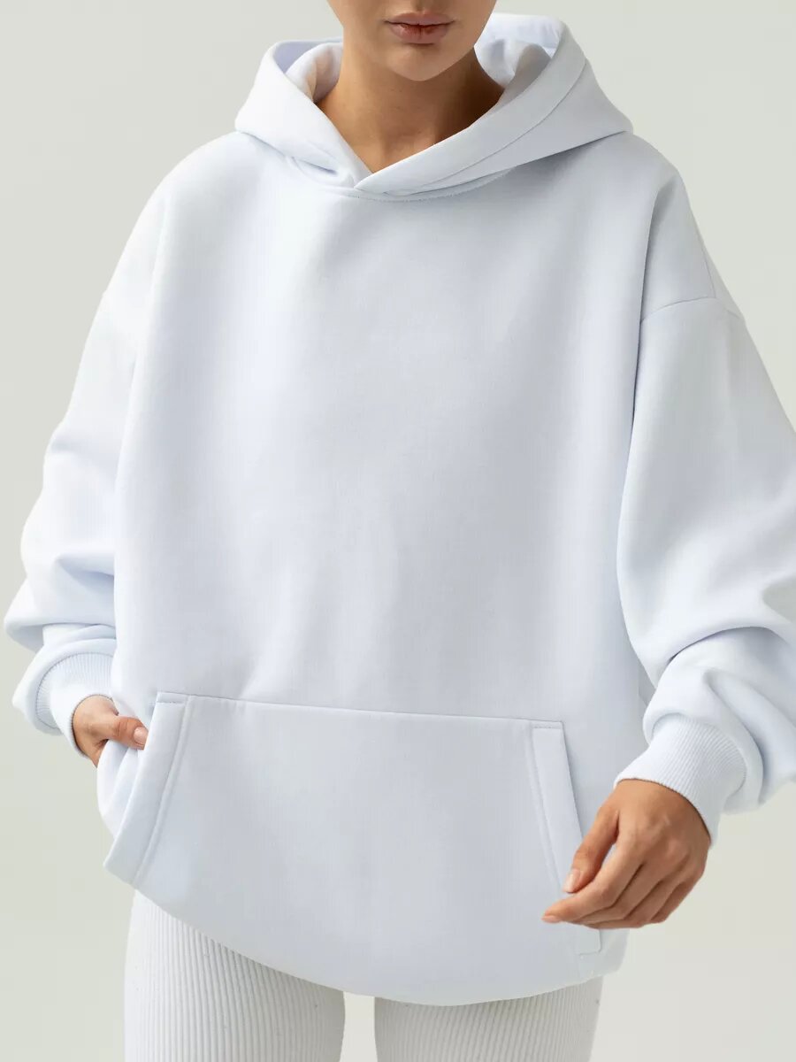 Damen Oversized Hoodie mit praktischem Kangaroo-Taschen-Design Stalluxe