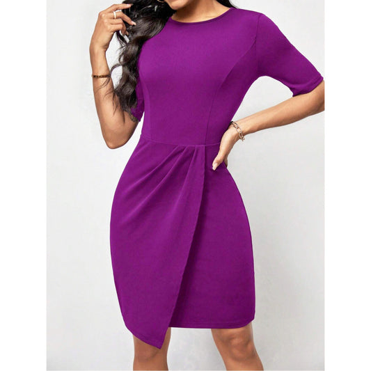 Damen Bodycon Kleid mit elegantem Wickel-Design Stalluxe