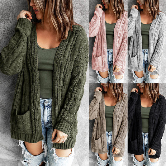 Damen Strickjacke im lässigen Oversized-Stil mit offener Front Stalluxe