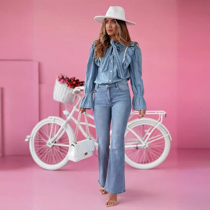 Damen Flared Jeans im eleganten Vintage-Stil Stalluxe