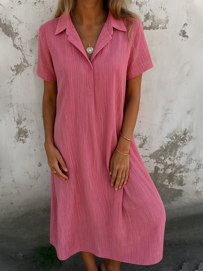 Damen Hemdkleid aus leichtem Stoff mit Knopfdetails Stalluxe