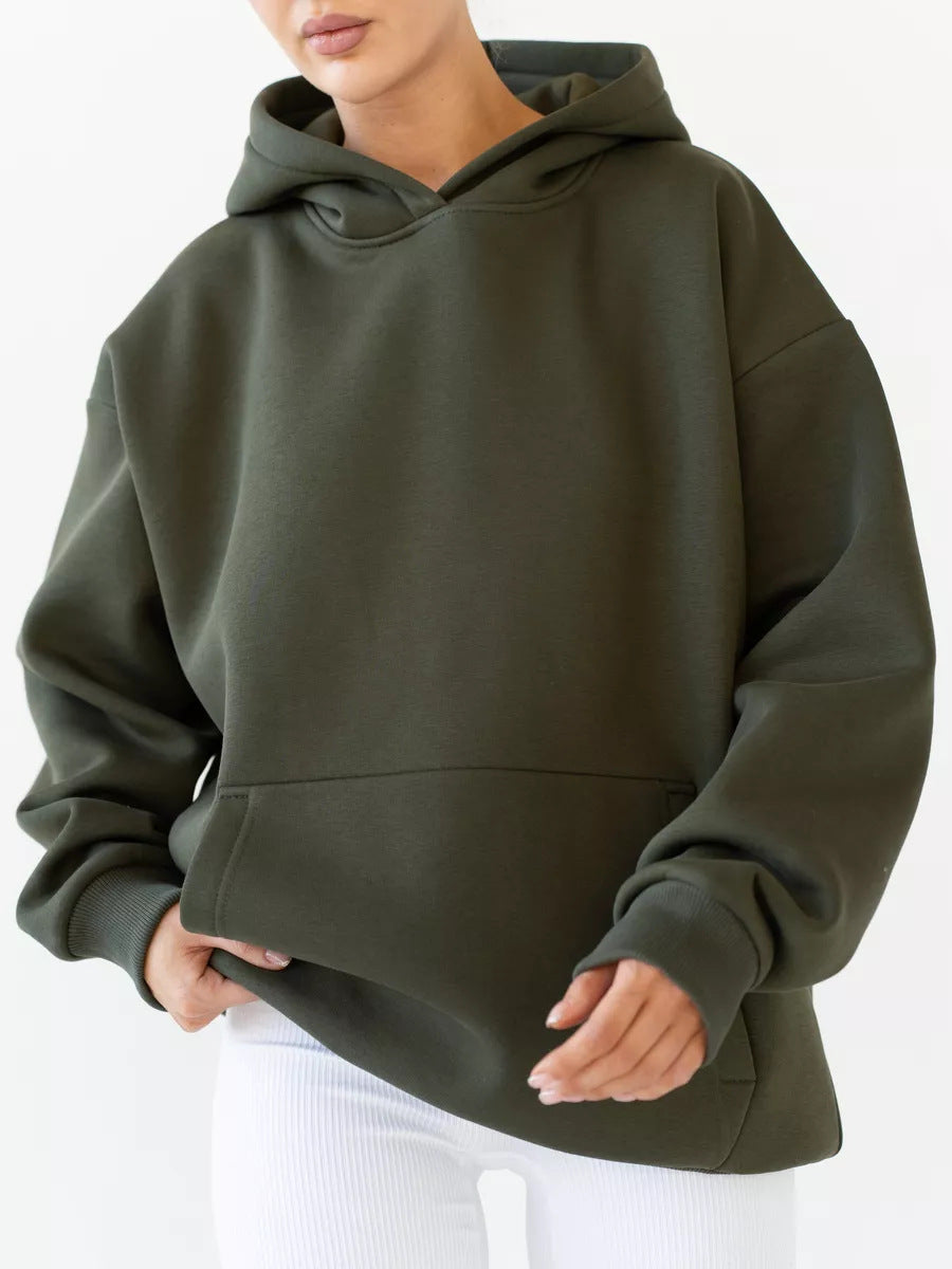 Damen Oversized Hoodie mit praktischem Kangaroo-Taschen-Design Stalluxe