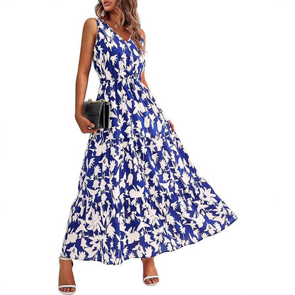 Damen Maxikleid mit floralen Applikationen und schmalen Trägern Stalluxe
