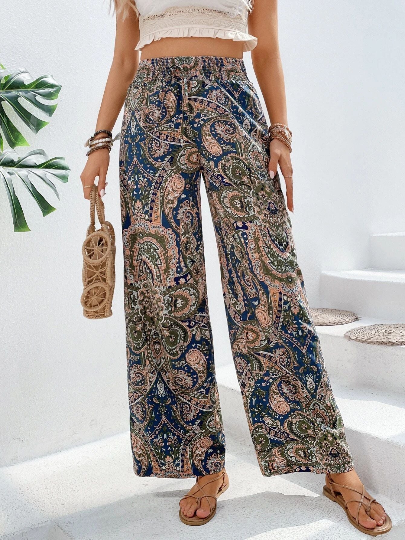 Damen Weite Palazzohose Stalluxe
