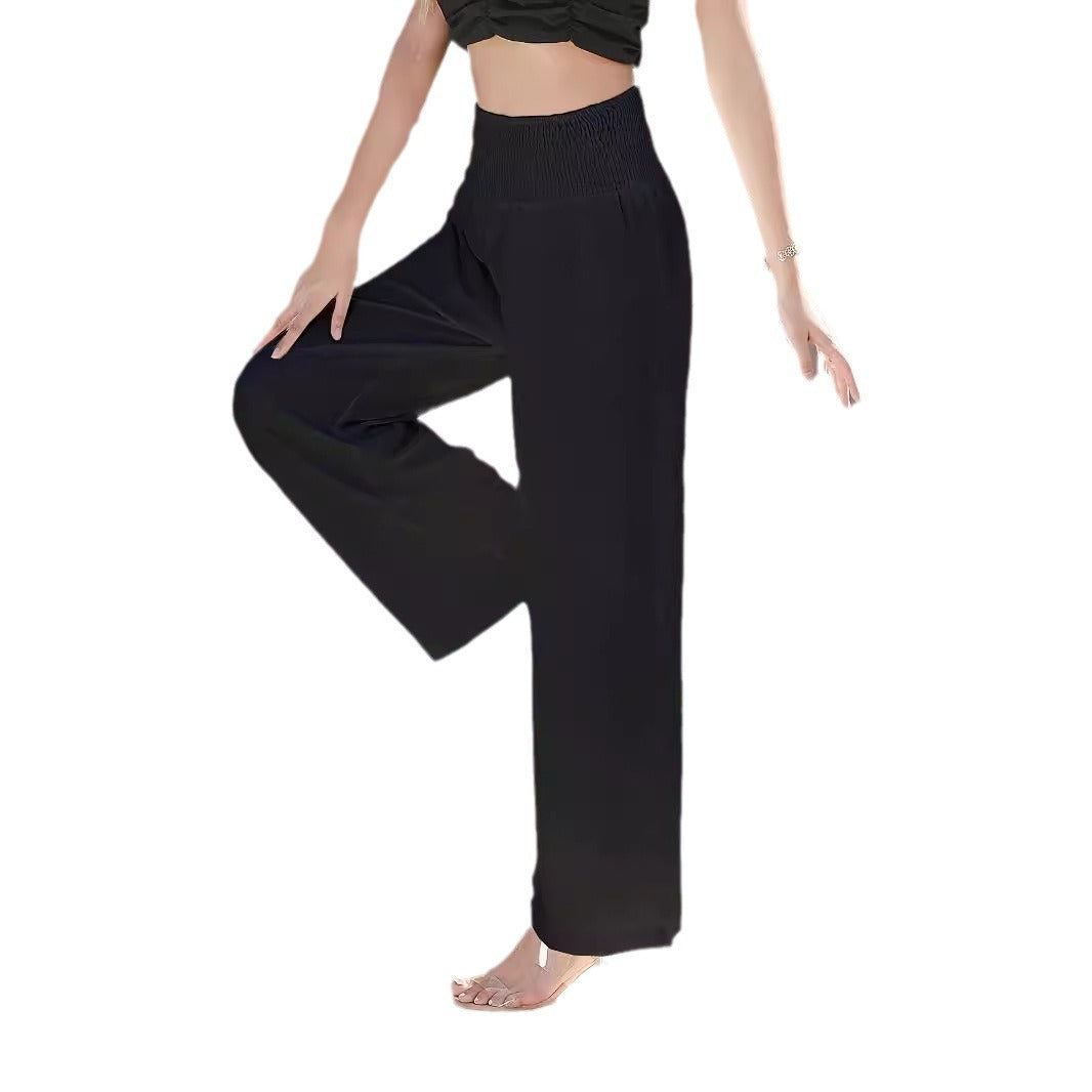 Damen Weite Chiffon-Hose mit elastischem Bund Stalluxe