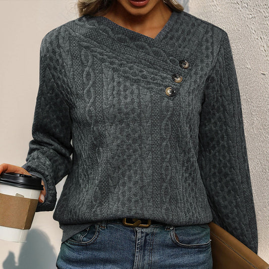 Damen Strickpullover mit dekorativen Knöpfen Stalluxe