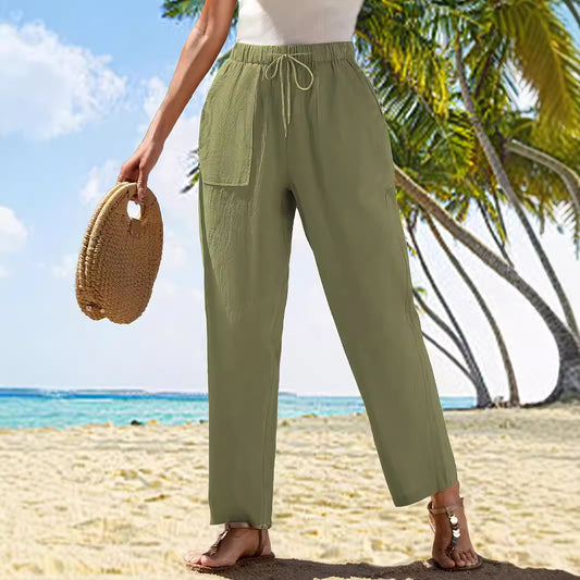 Damen luftige Sommerhose mit praktischen Taschen Stalluxe