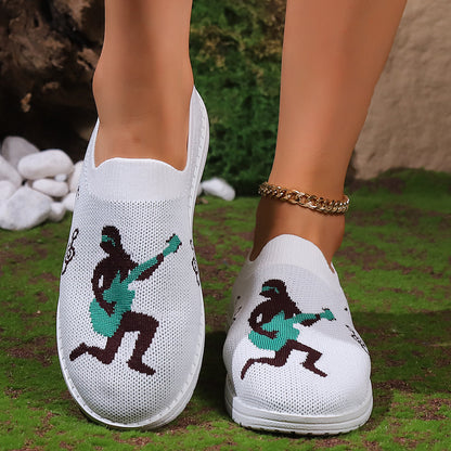 Damen atmungsaktive Slip-On Sneaker mit elastischem Obermaterial Stalluxe
