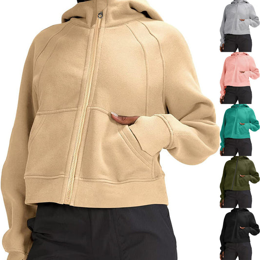 Damen lässige Kapuzenjacke mit nach unten gerafftem Schnitt und praktischen Taschen Stalluxe