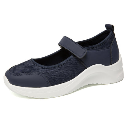 Damen bequeme Mary Jane Schuhe mit Klettverschluss und atmungsaktiver Obermaterial Stalluxe