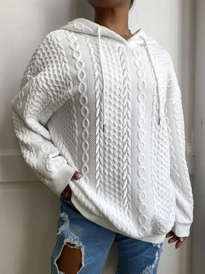 Damen Strickdesign Kapuzenpullover im Oversize-Schnitt Stalluxe