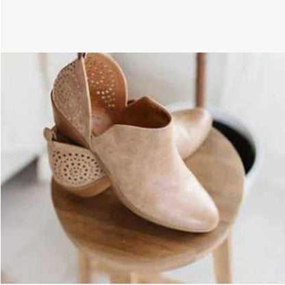 Damen modische Stiefeletten mit gekreuztem Design und perforierter Hinterkappe Stalluxe