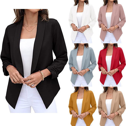 Women's Casual Open Front Blazer Stalluxe