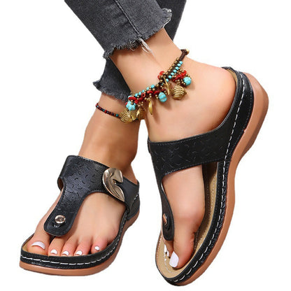 Damen Bequeme Zehentrenner-Sandalen mit verstellbarem Riemen und gepolsterter Sohle Stalluxe