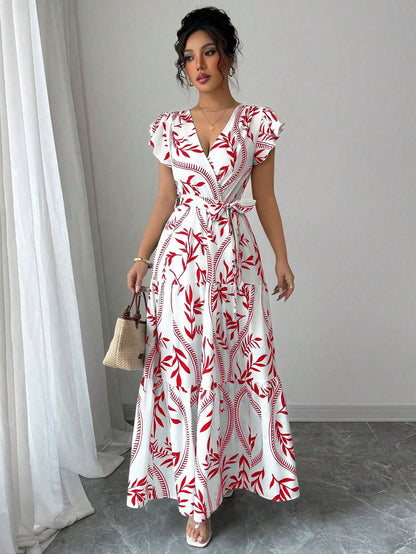 Damen Maxikleid mit floralem Muster Stalluxe