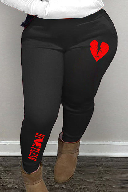Damen Jogginghose mit modernem Herzmotiv Stalluxe