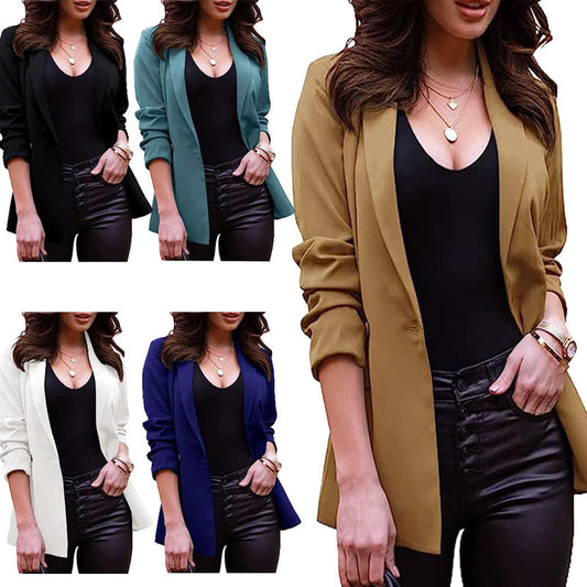 Damen Eleganter Blazer mit lässigem Schnitt und schmalen Revers Stalluxe