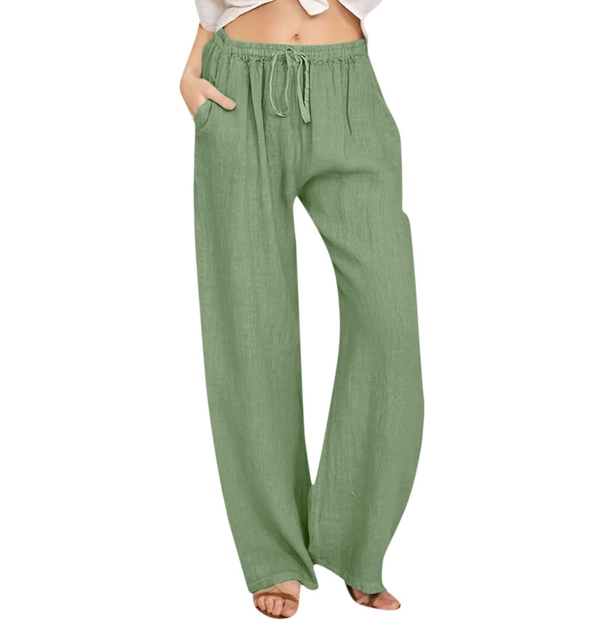 Damen weite Leinenhose Stalluxe