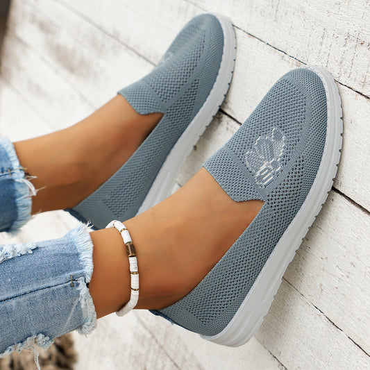 Damen Atmungsaktive Slip-On Freizeitschuhe mit flexiblem Mesh-Obermaterial Stalluxe