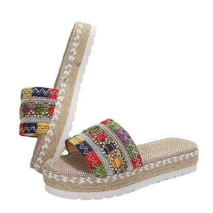 Damen Espadrilles mit modischem Textil-Obermaterial und komfortabler Sohle Stalluxe