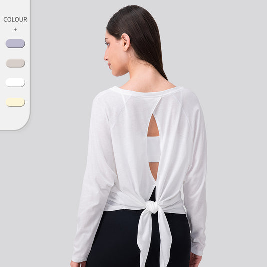 Damen Sportoberteil mit innovativem Rückenknotendesign Stalluxe