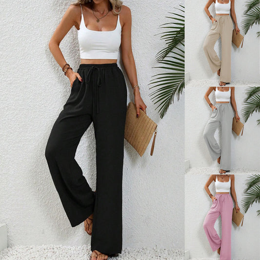 Damen Weite Freizeit-Hose mit elastischem Bund und praktischen Taschen Stalluxe